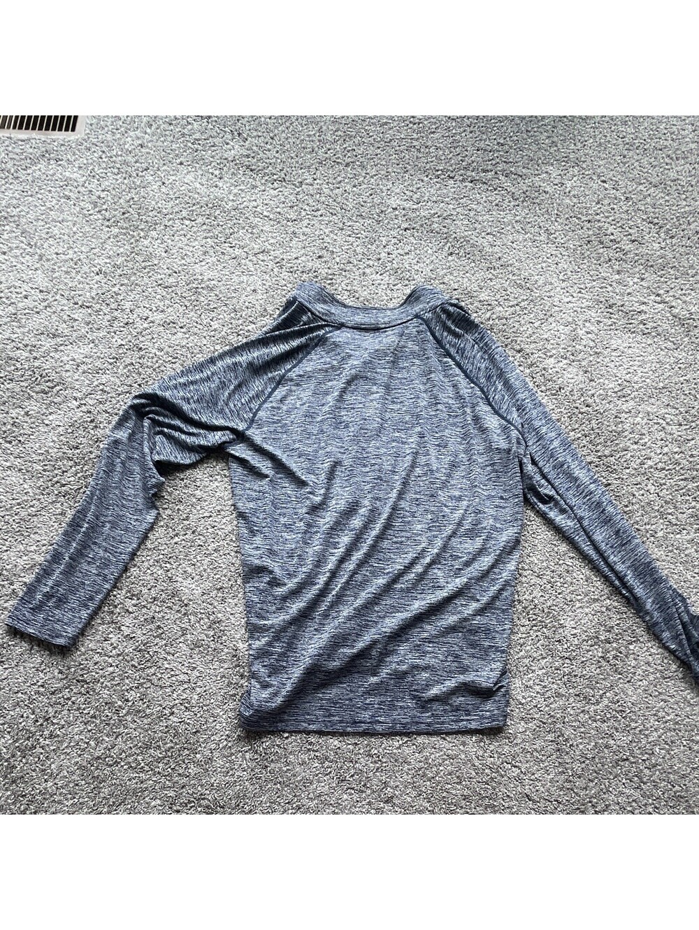 Under Armour HeatGear Men's L Blue/Gray Heather 1/4 Zip Mock Neck Pullover